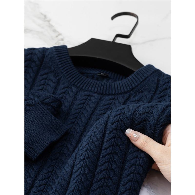 Men’s Thick Cotton Fur-Lined Sweater
