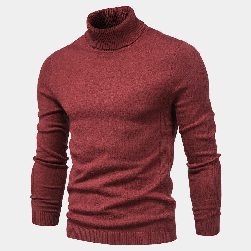 Solid color turtleneck sweater