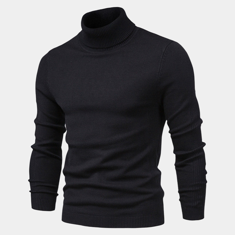Solid color turtleneck sweater
