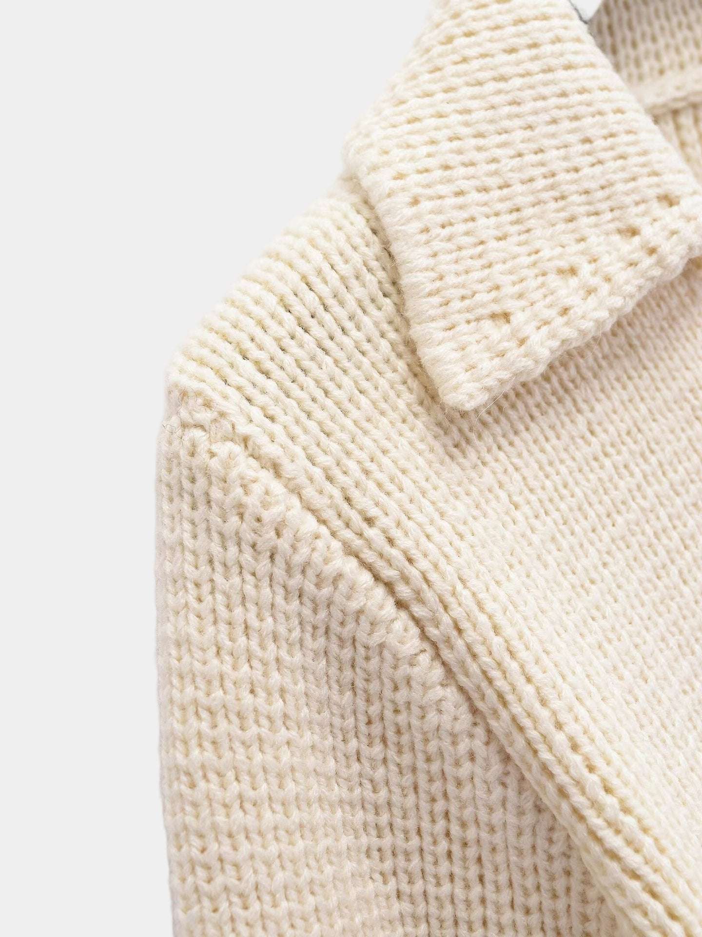 Women's Plain Stitch Lapel Cardigan Coat