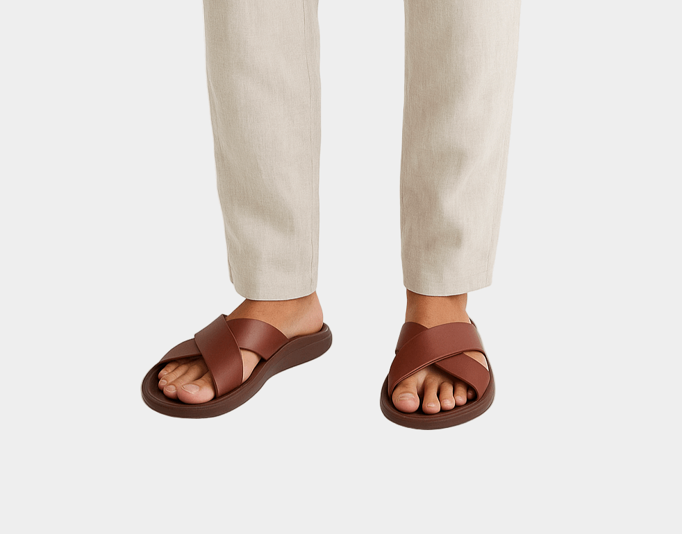 Classic Leather Slide Slippers