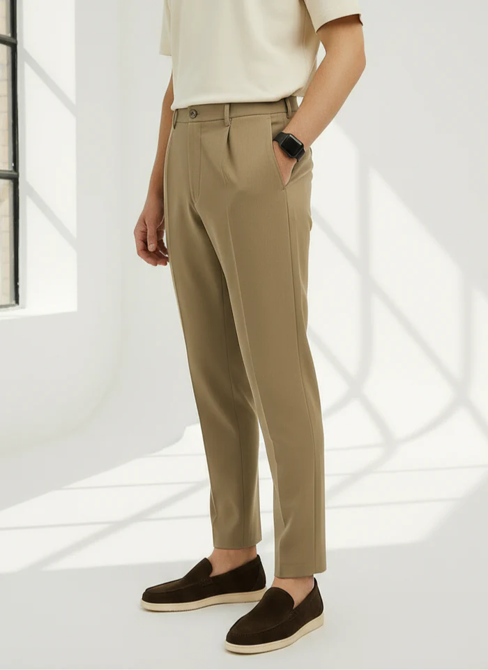 Men’s Loose Cotton Suit Pants