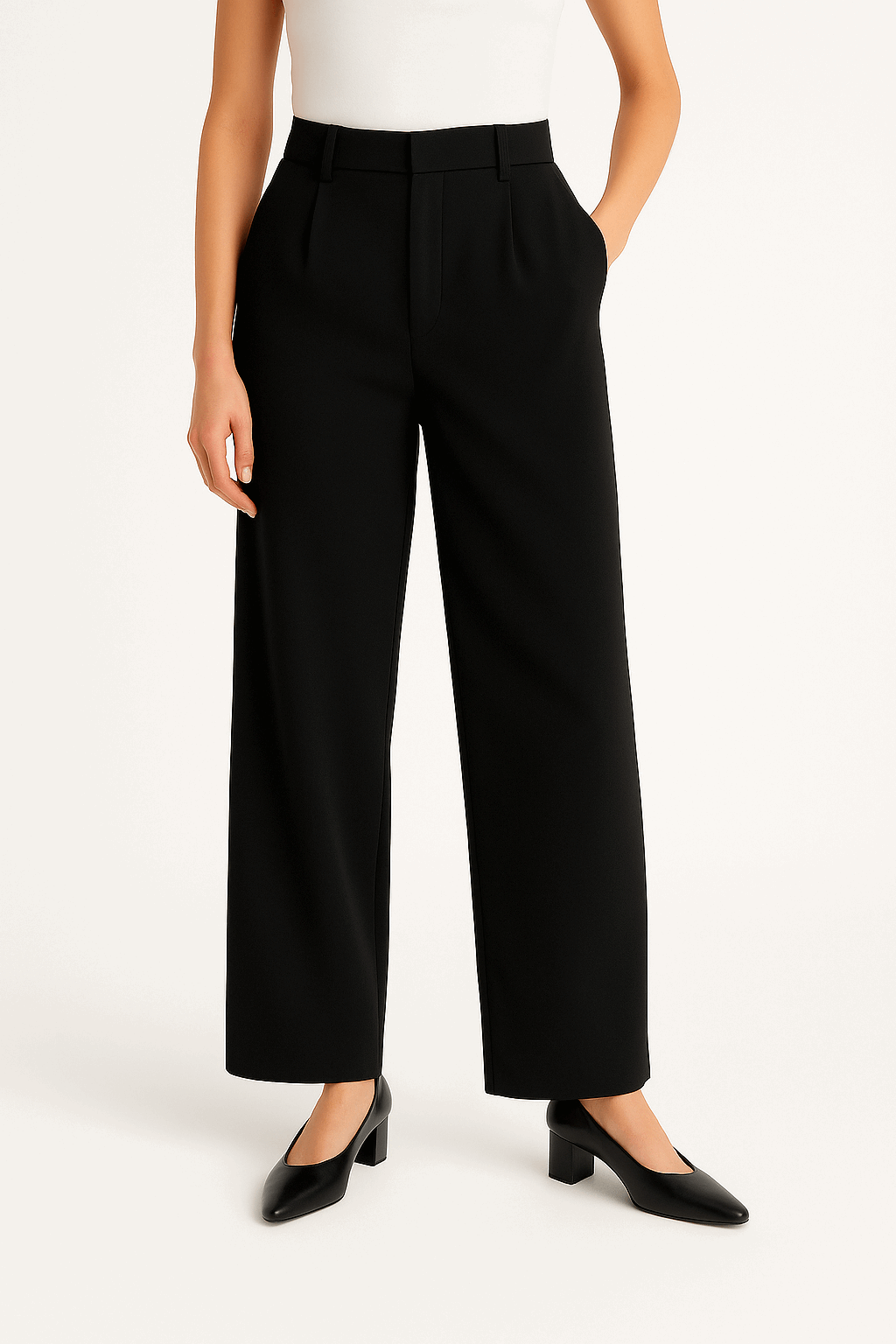 Regal Drape Wide-Leg Trousers