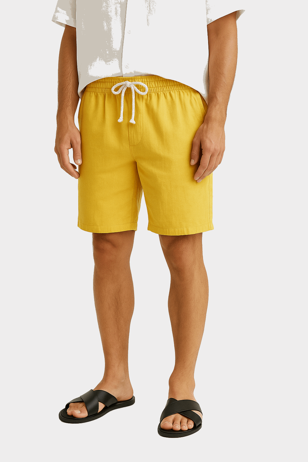 Relaxed-Fit Cotton-Linen Shorts