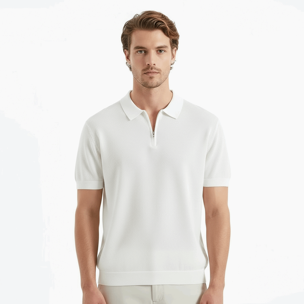 Luxury Zipper Polo Shirt