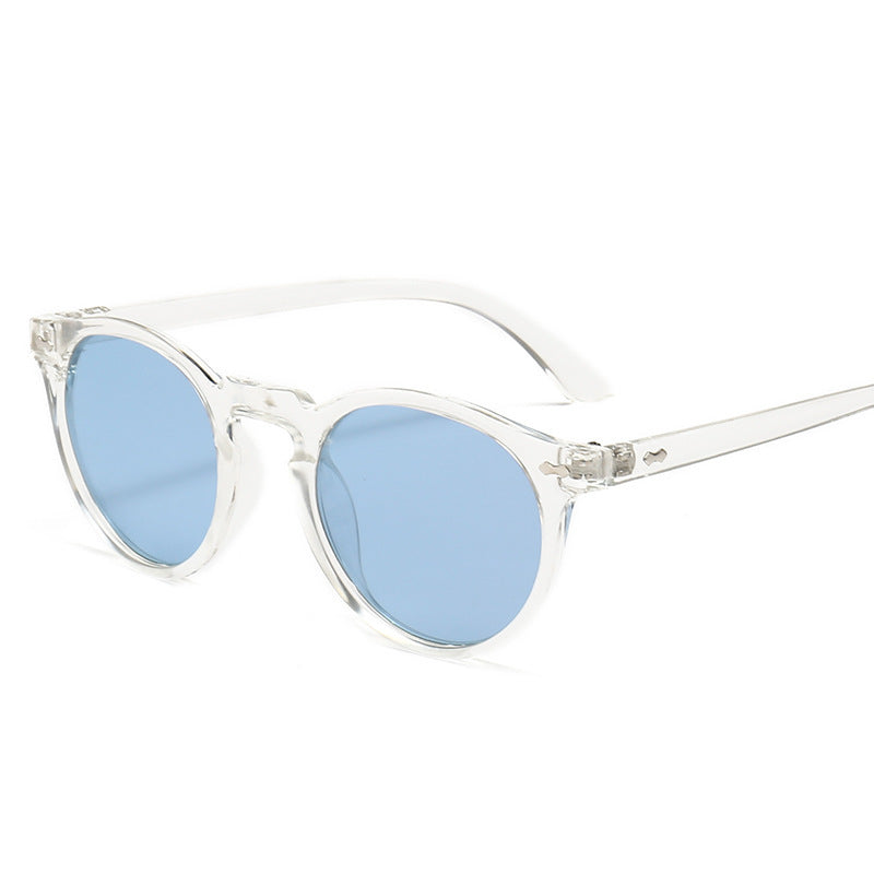 New Polarized Round Fashion Small Frame Rice Nail Sunglasses