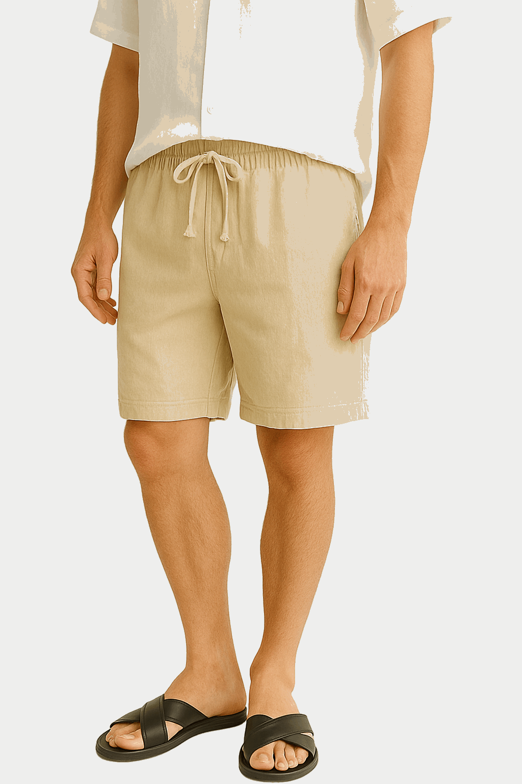 Relaxed-Fit Cotton-Linen Shorts