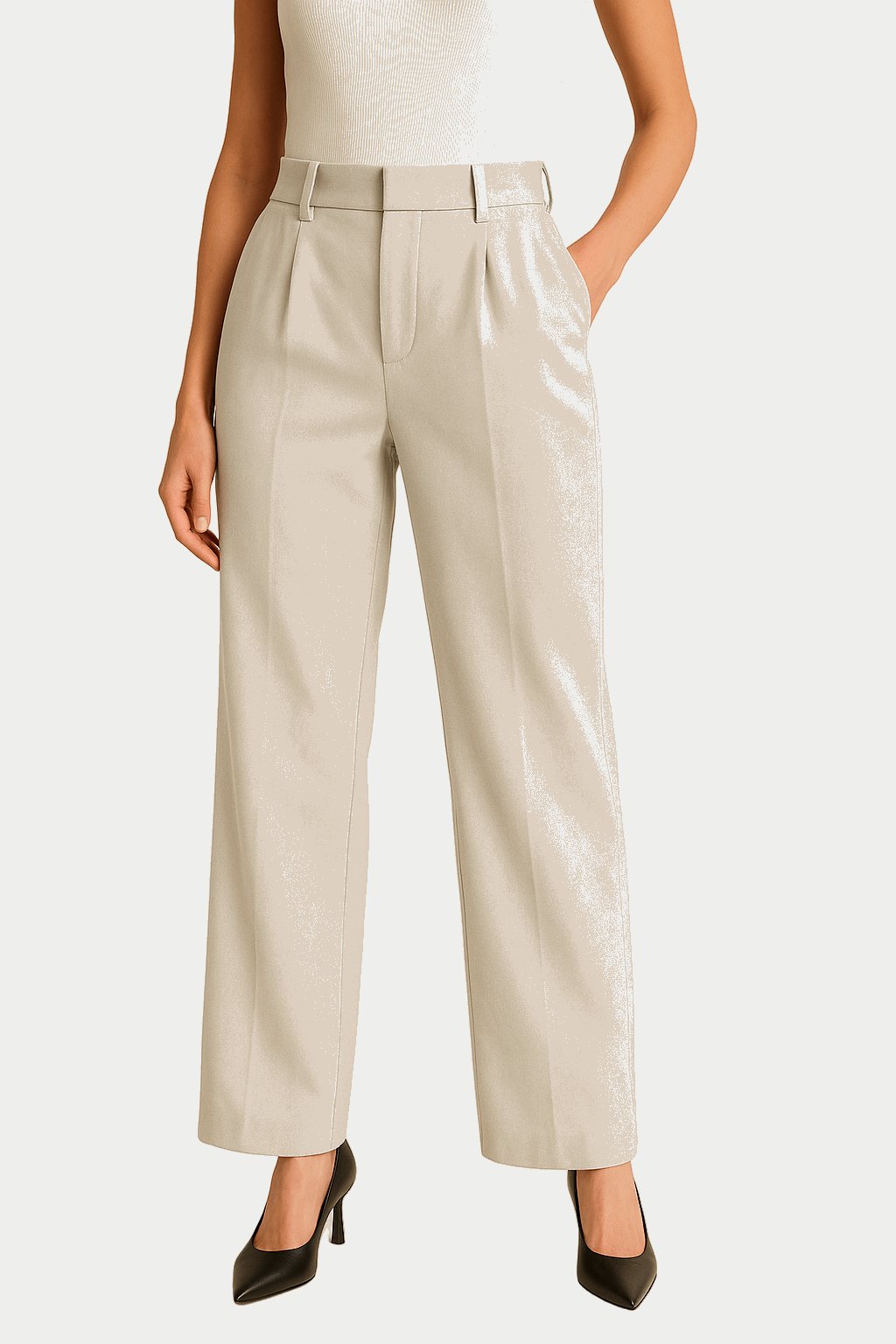 Regal Drape Wide-Leg Trousers