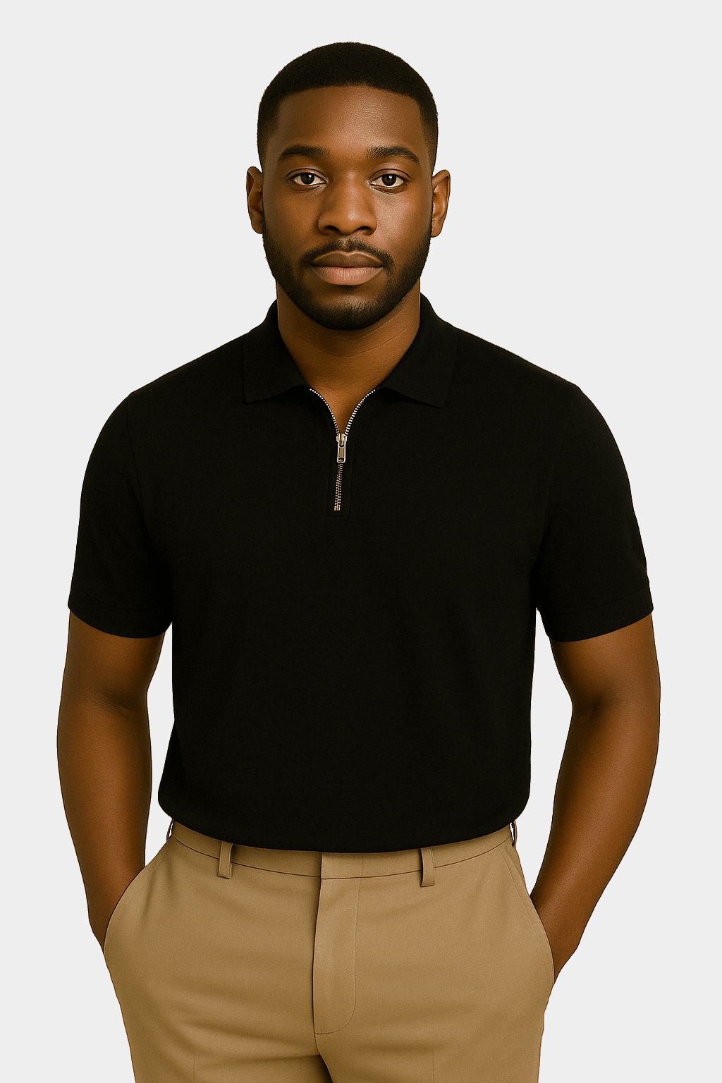 Luxury Zipper Polo Shirt