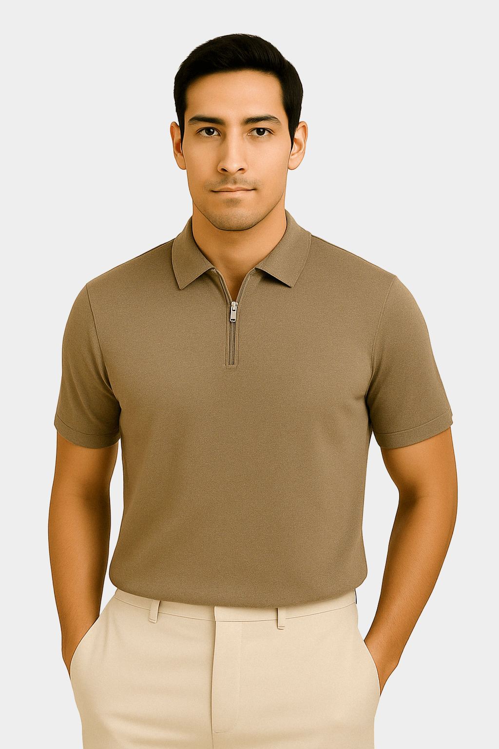 Luxury Zipper Polo Shirt
