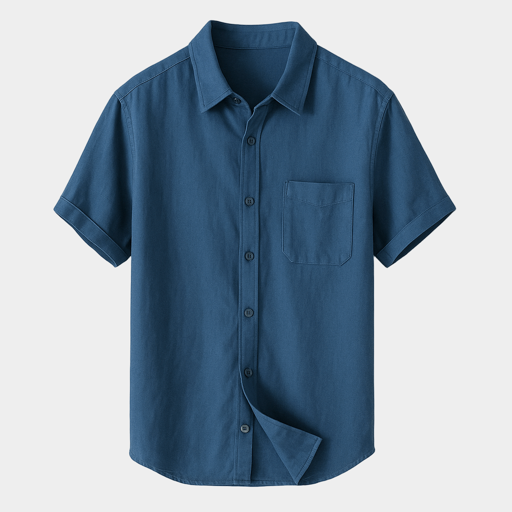 Short-Sleeve Pure Linen Shirt