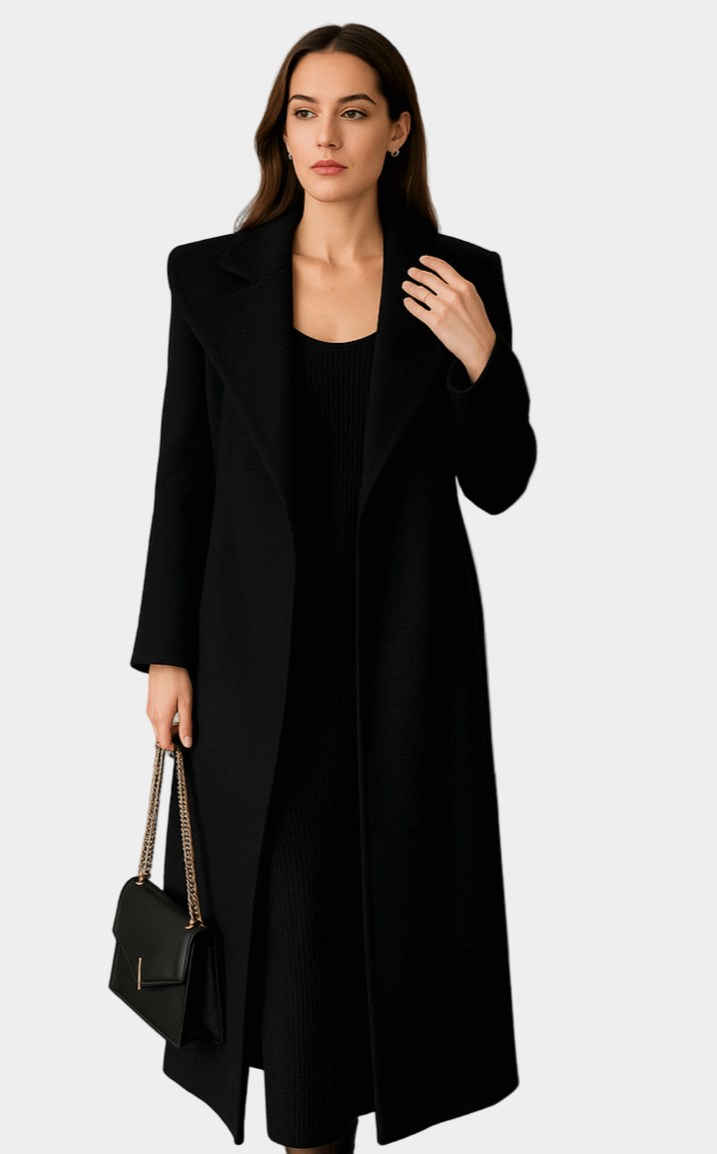 Vintage French Lace-Up Wool Coat