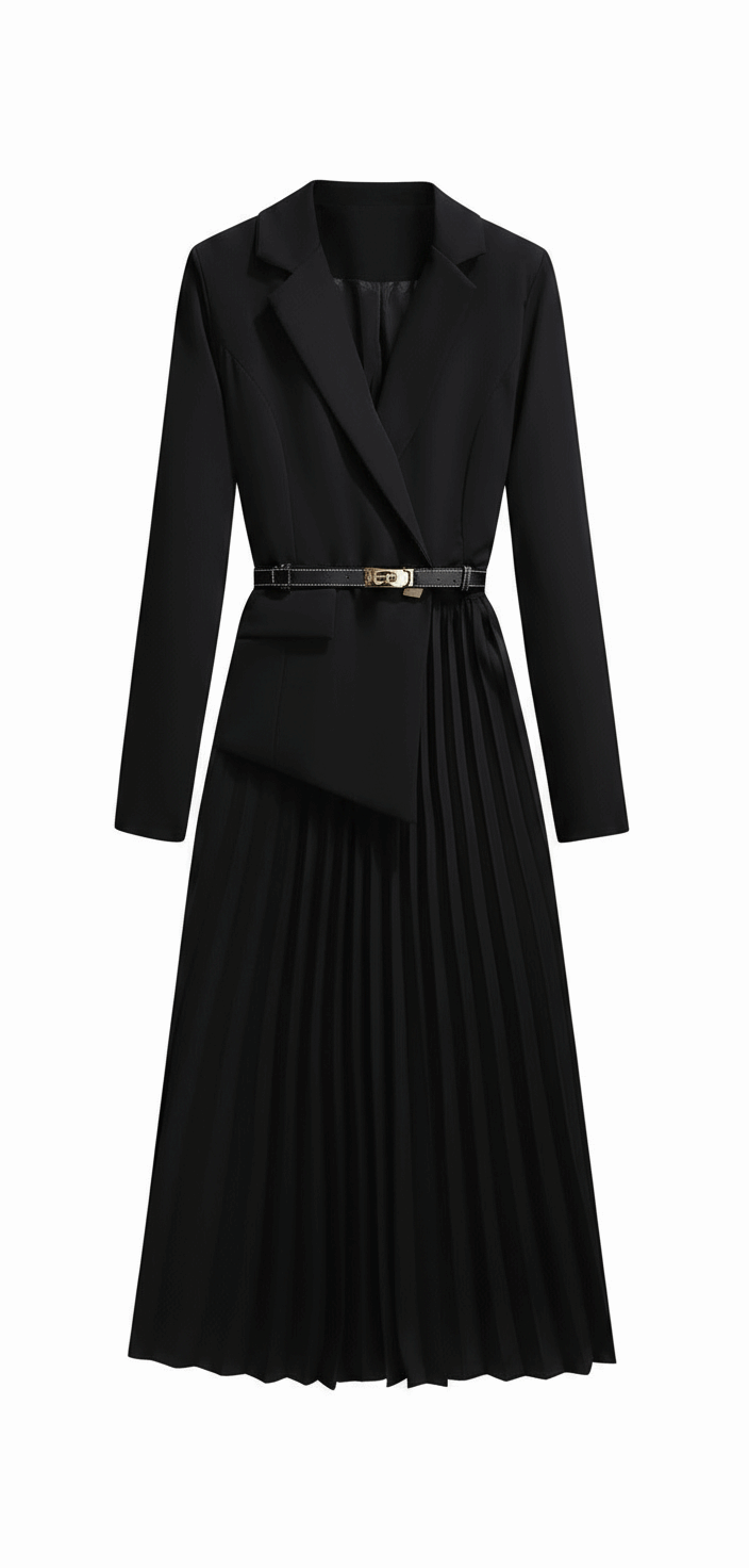 Women's Luxury French V-neck Suit Dress