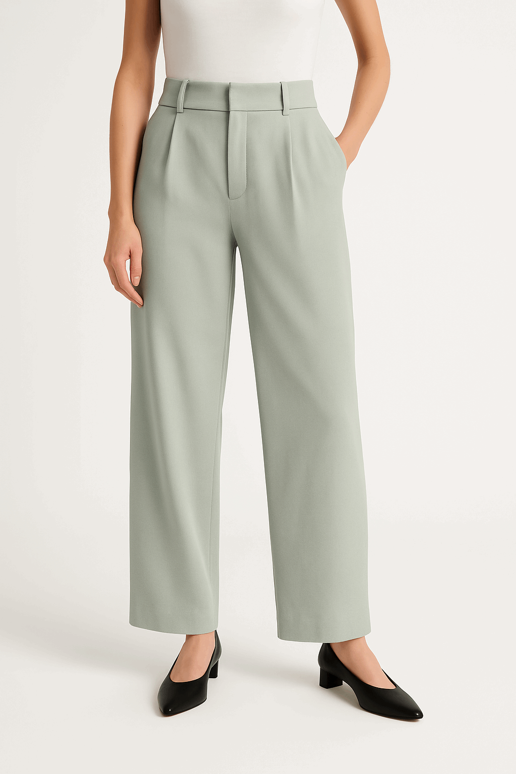 Regal Drape Wide-Leg Trousers