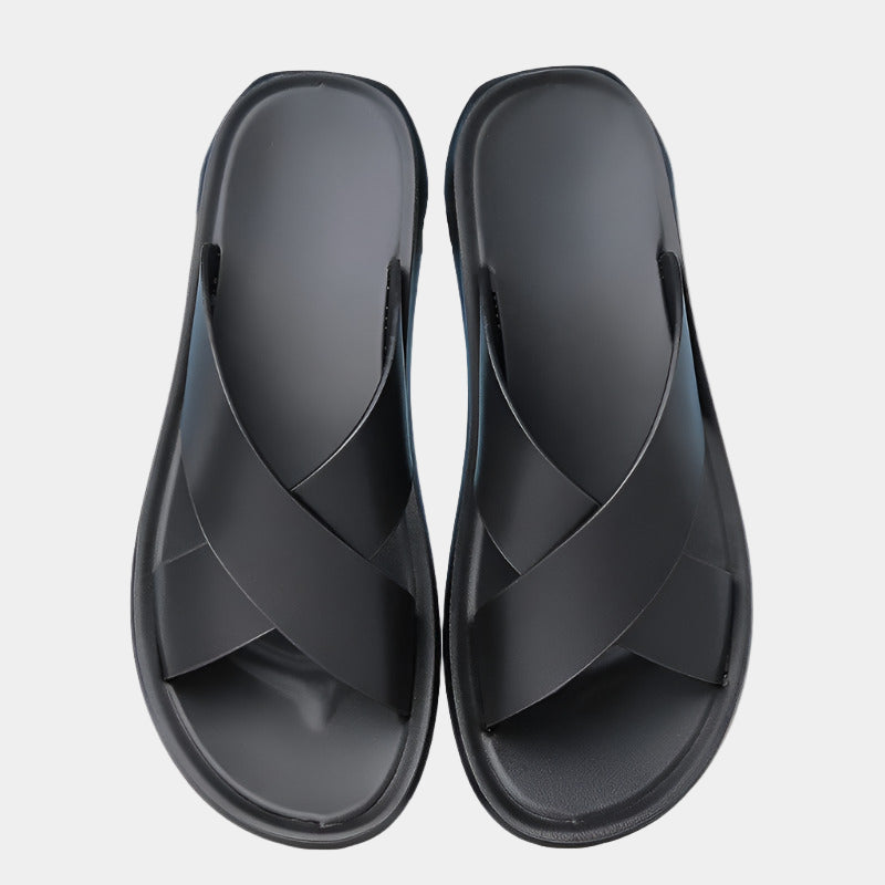 Classic Leather Slide Slippers