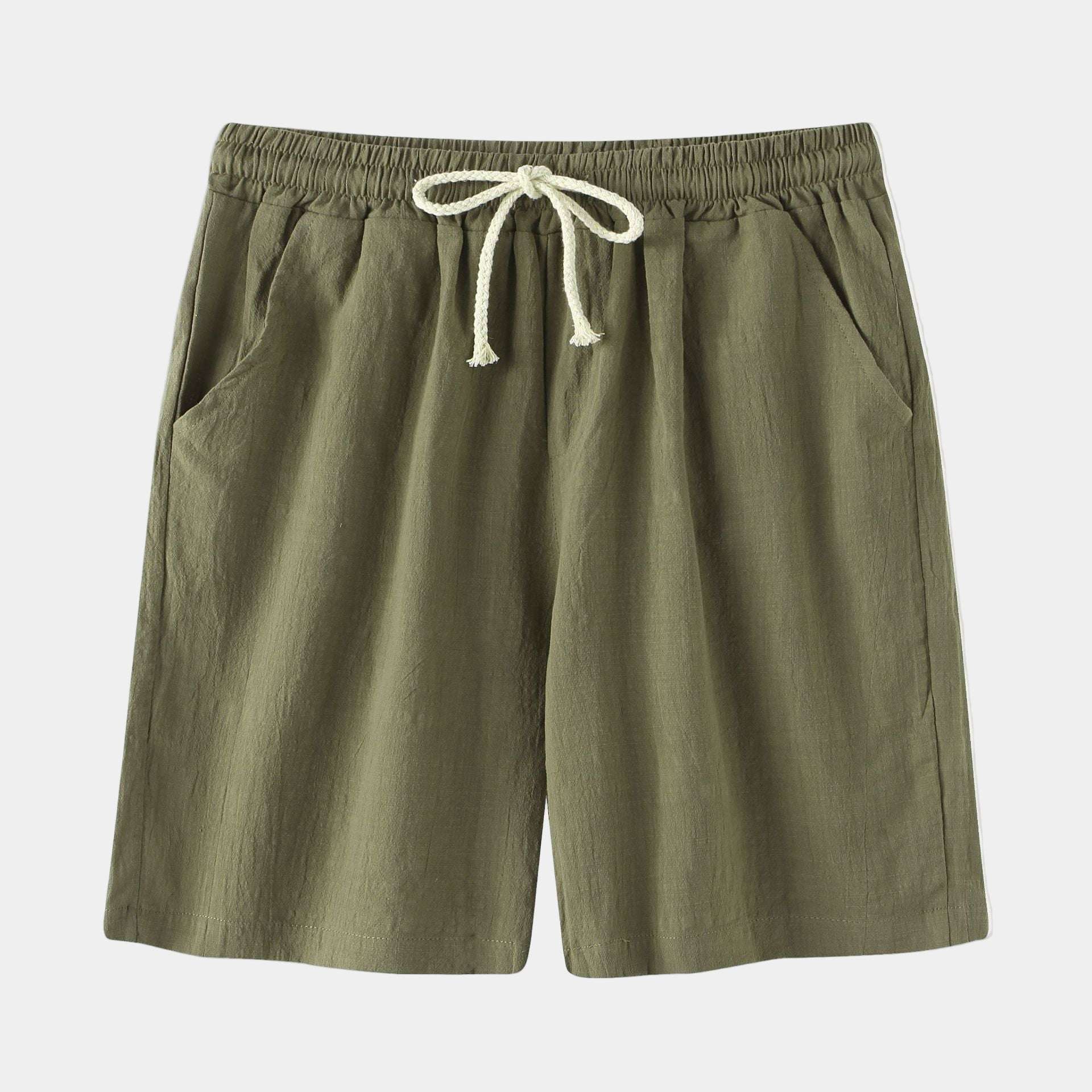Relaxed-Fit Cotton-Linen Shorts