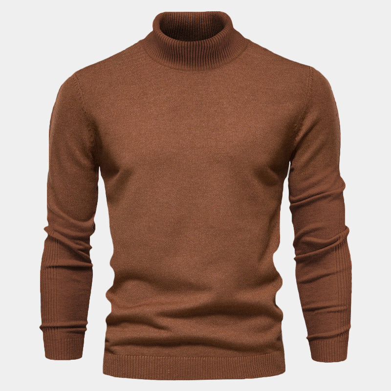Solid color turtleneck sweater