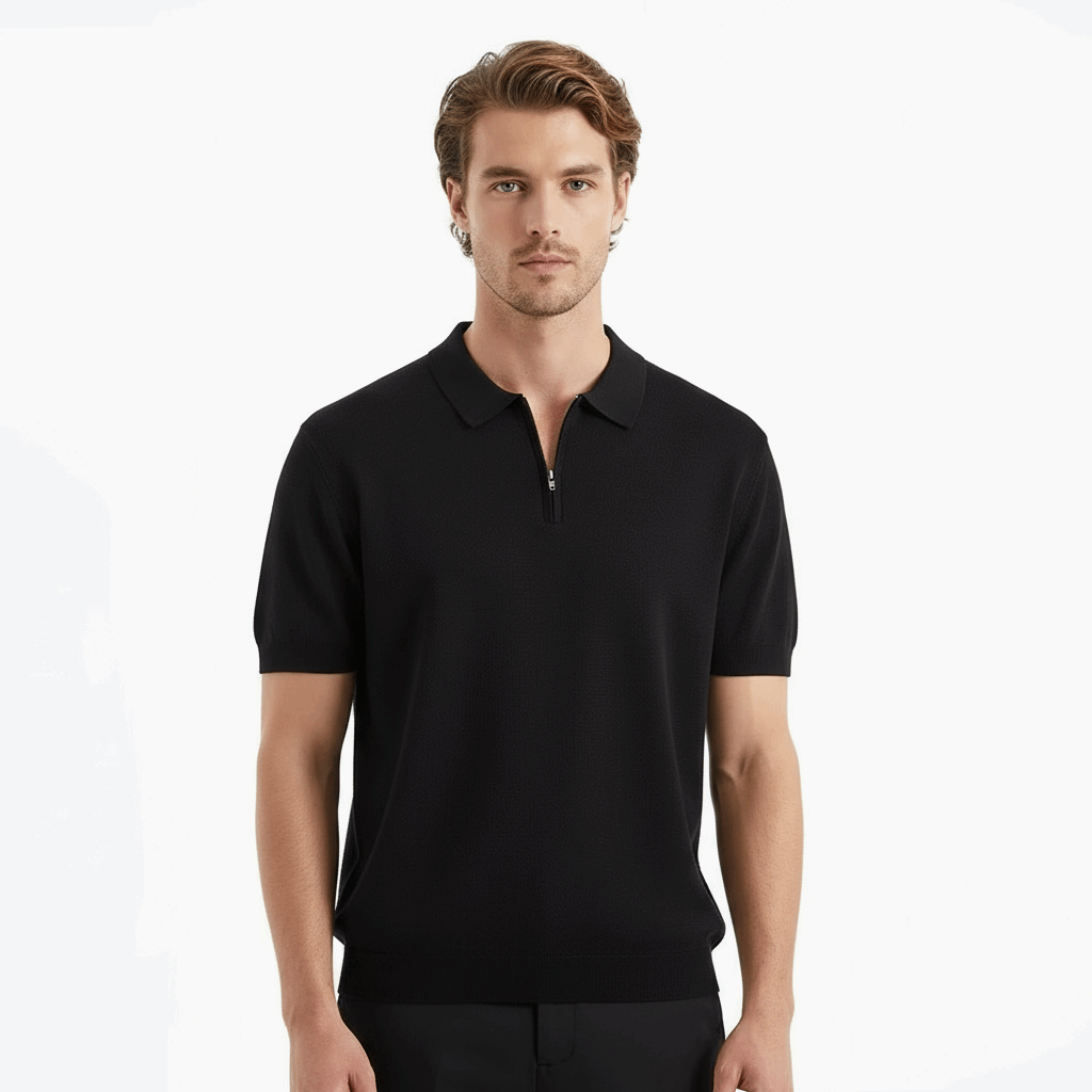 Luxury Zipper Polo Shirt