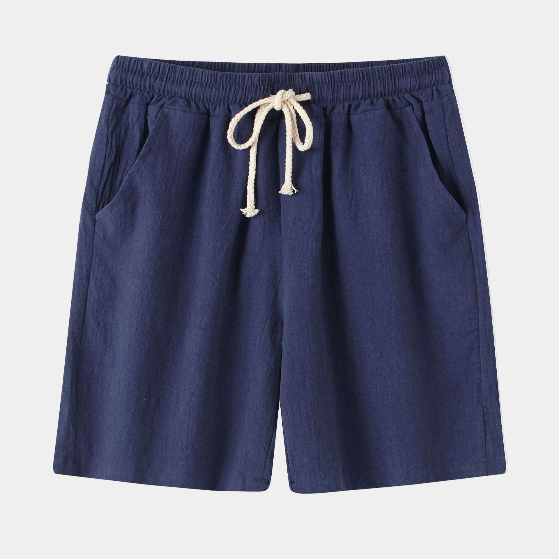 Relaxed-Fit Cotton-Linen Shorts