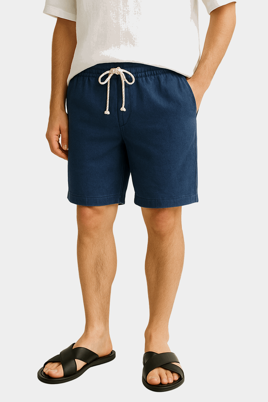 Relaxed-Fit Cotton-Linen Shorts