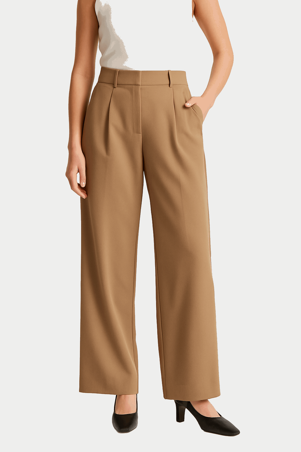Regal Drape Wide-Leg Trousers