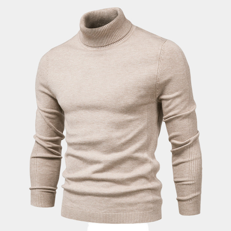 Solid color turtleneck sweater