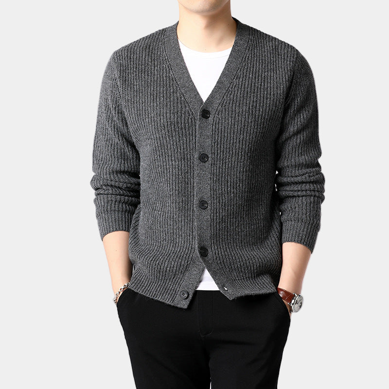New button sweater men's jacket