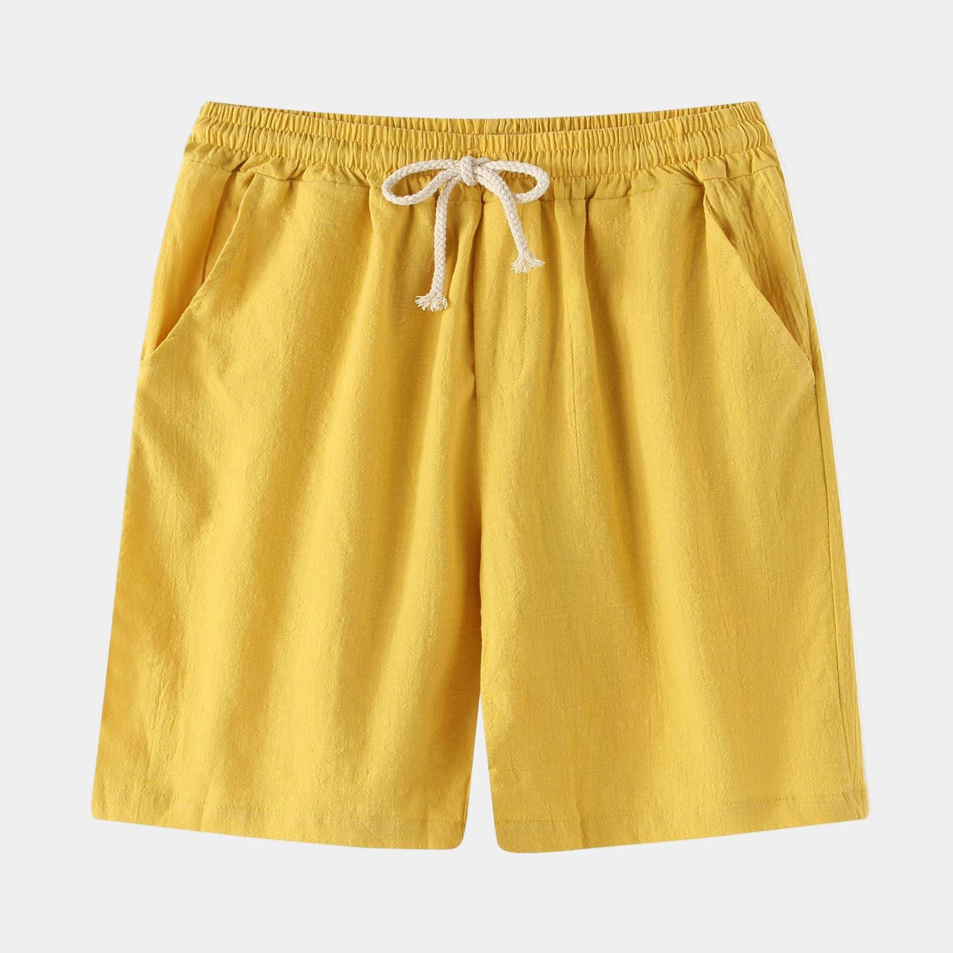 Relaxed-Fit Cotton-Linen Shorts