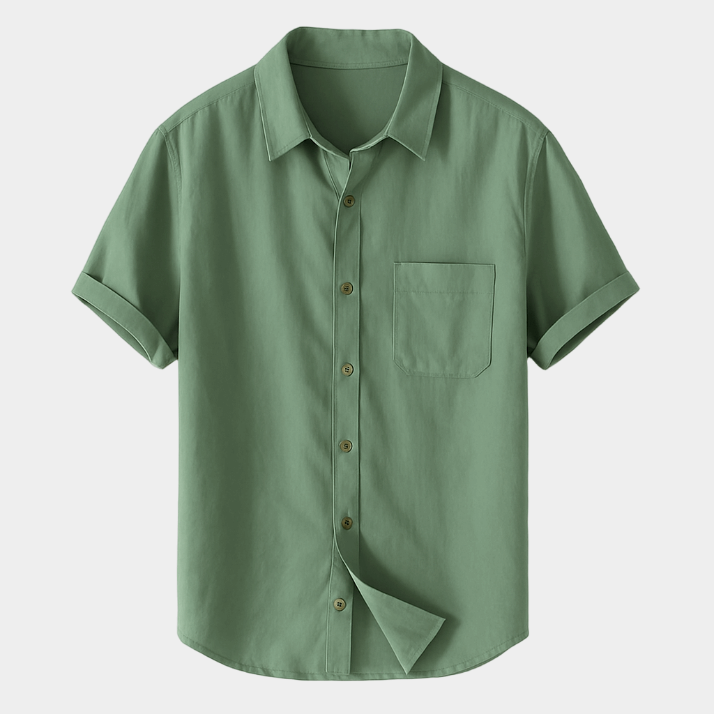 Short-Sleeve Pure Linen Shirt