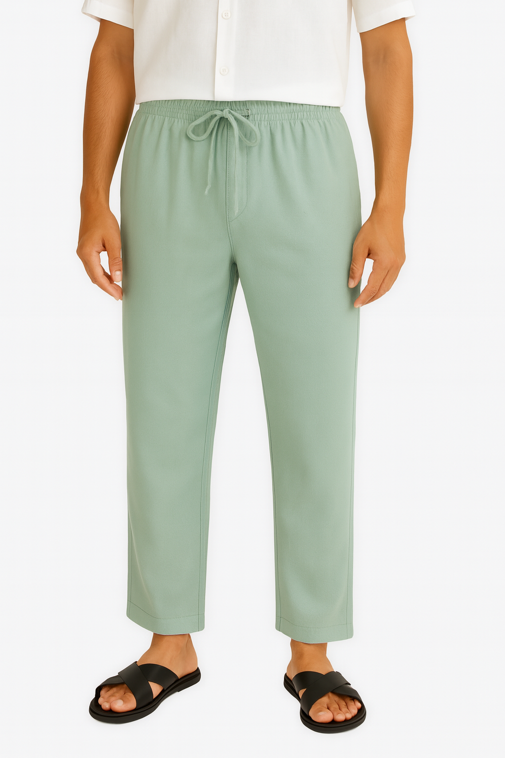 Linen Straight-Leg Trousers