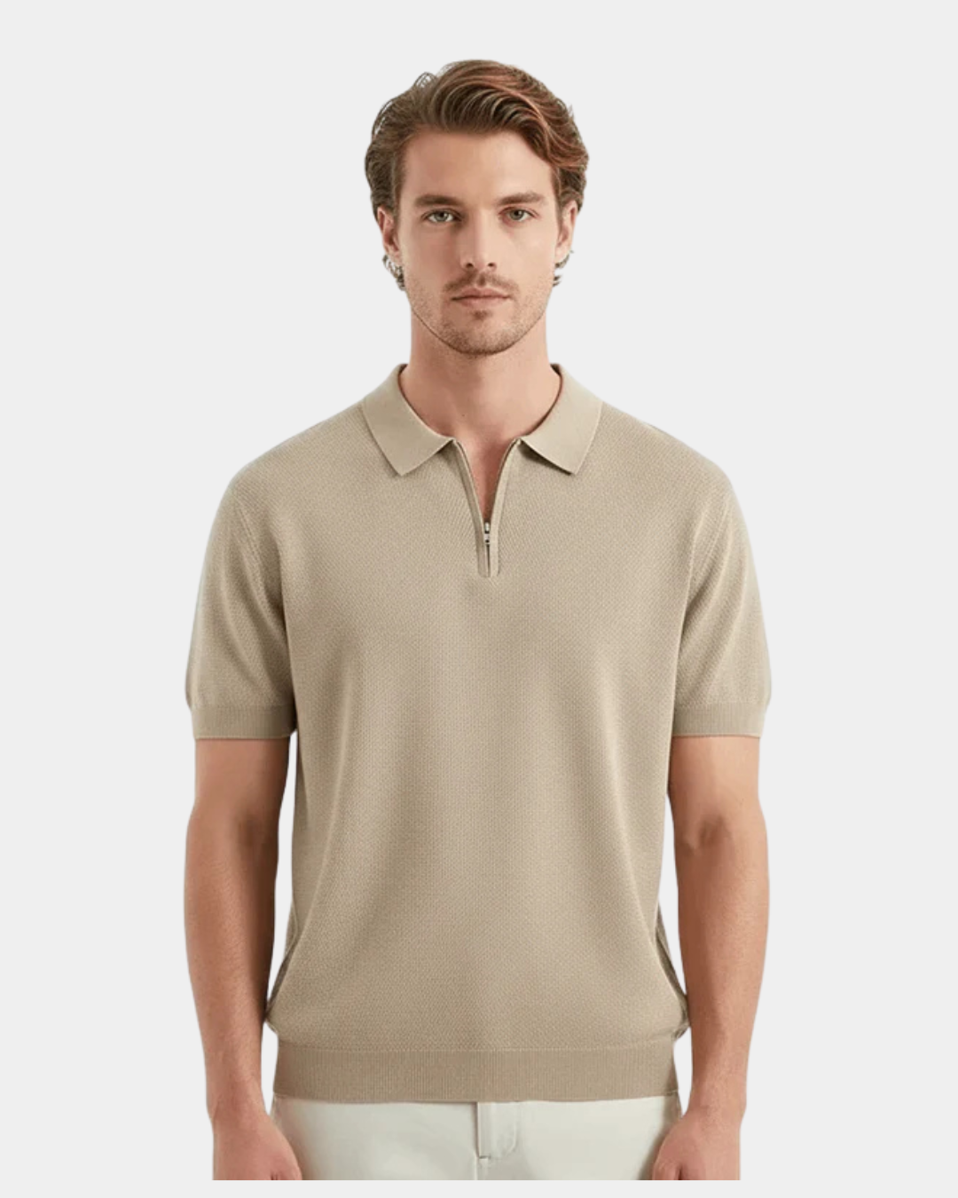 Luxury Zipper Polo Shirt