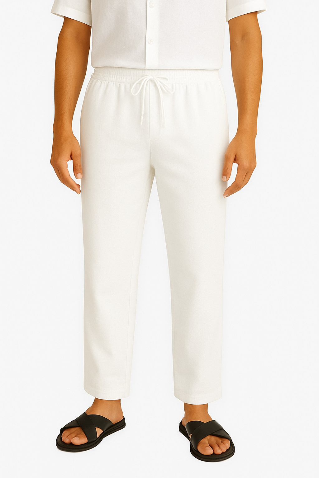 Linen Straight-Leg Trousers